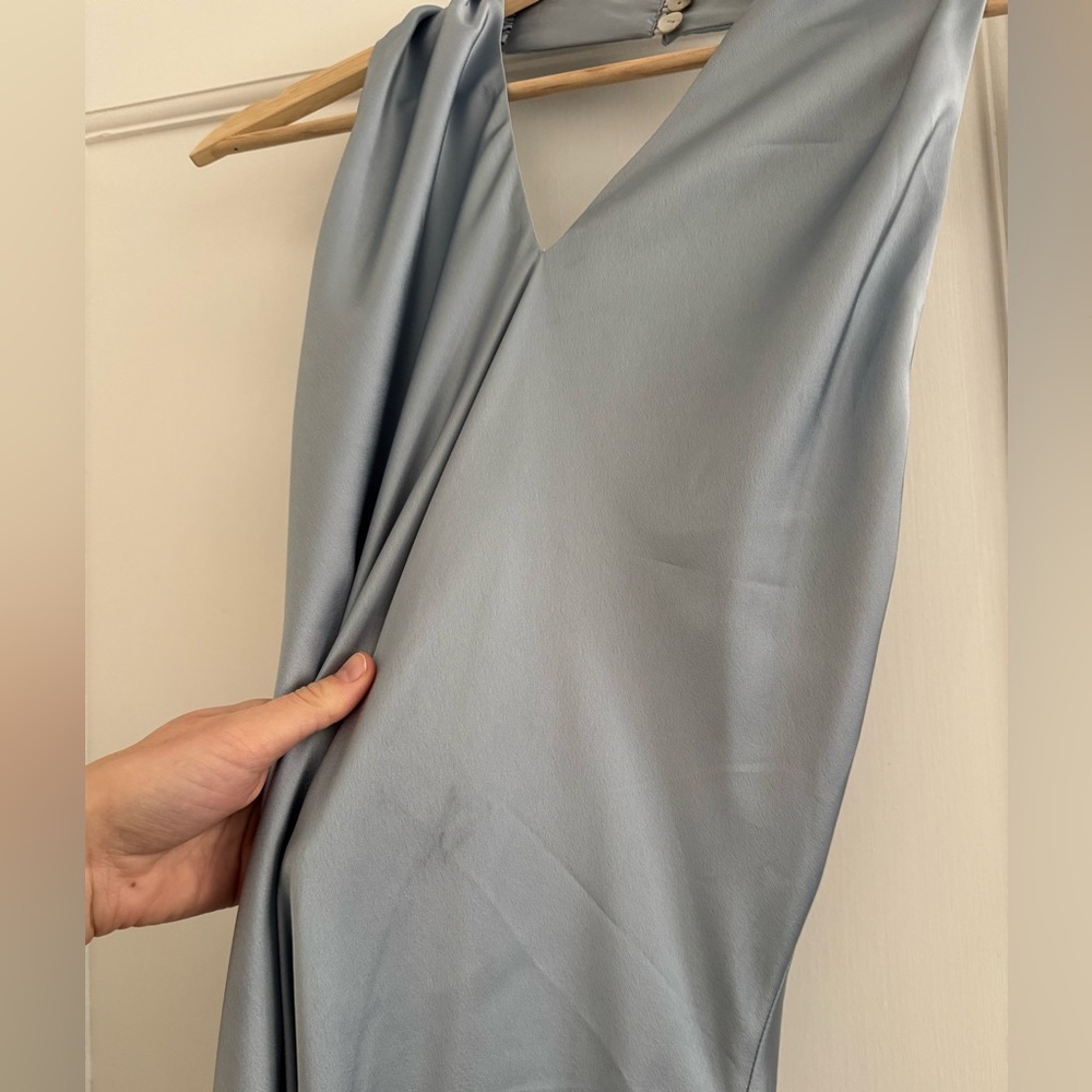 Show Me Your Mumu - Jasmine Halter Maxi Dress (S) - Steel Blue - Picture 4 of 6